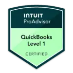 Intuit ProAdvisor QuickBooks Level 1 Certified Badge
